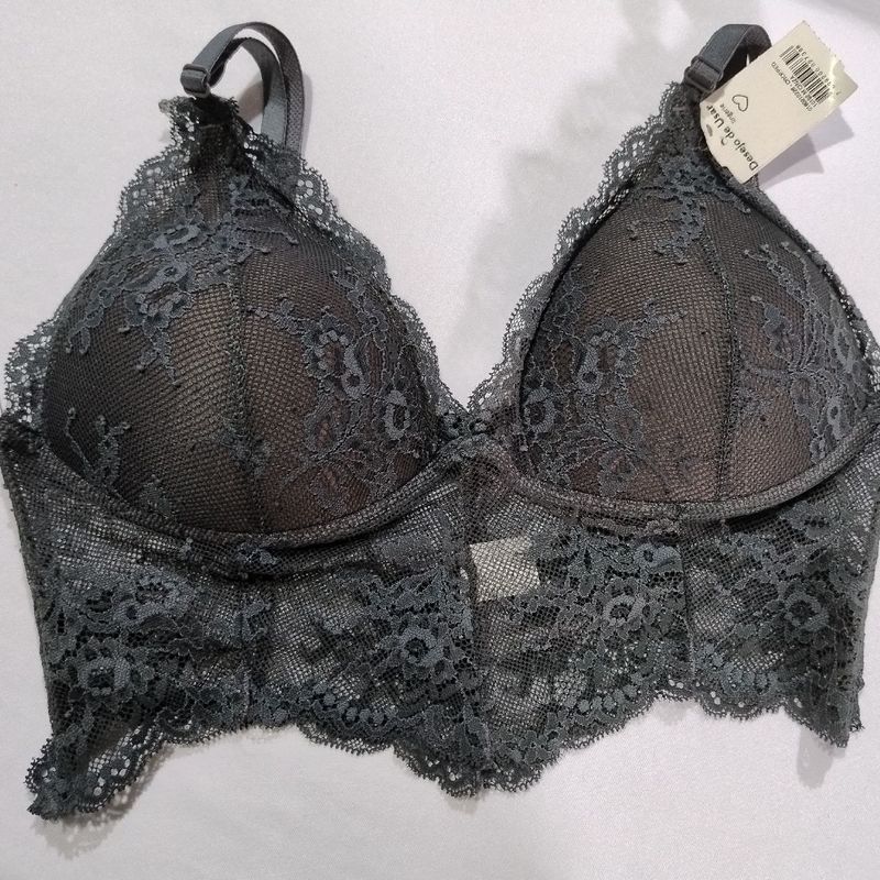 CONJUNTO DE LINGERIE BOJO TRIANGULO COM BARBATANA LATERAL ALCAS