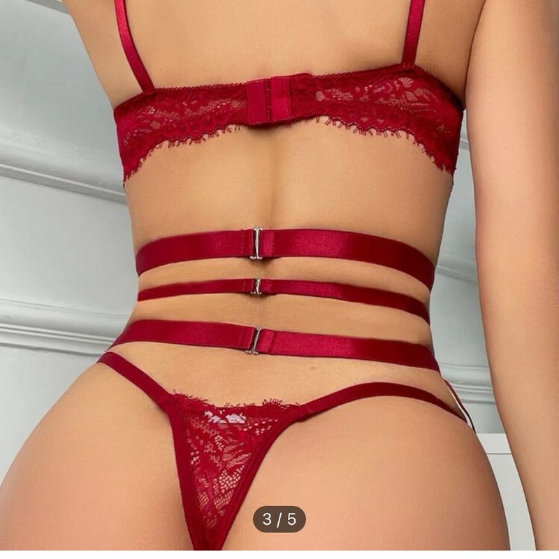 rose extendo toy Lingerie Vermelha Sexy | Lingerie Feminina Nunca Usado 87764621