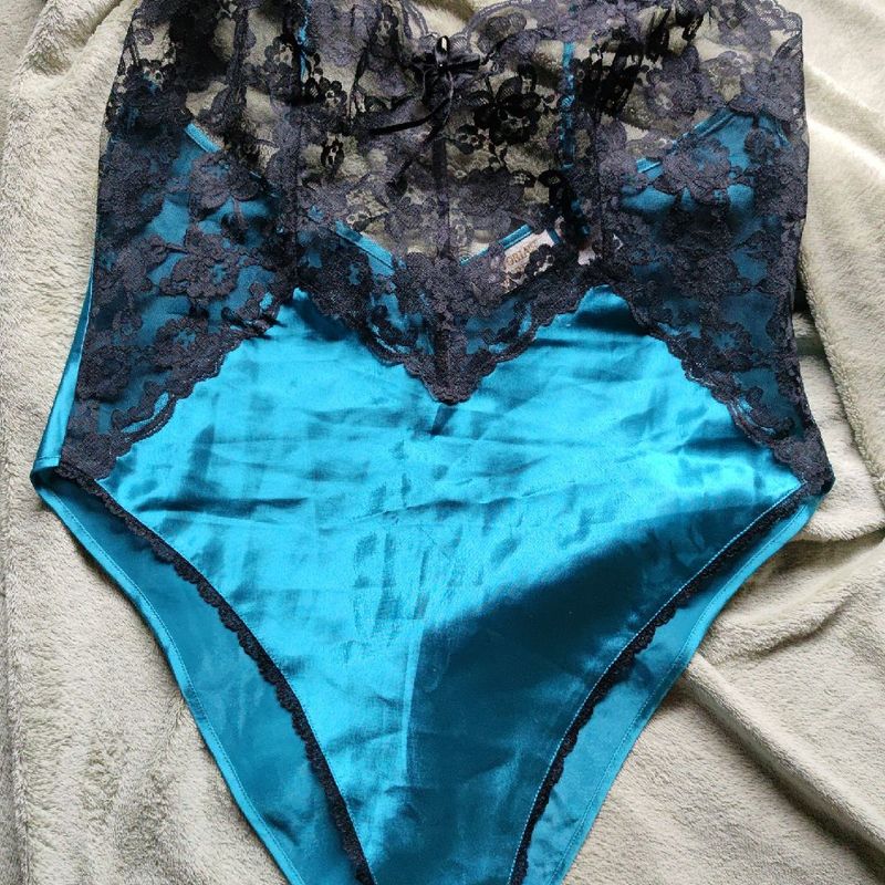 Victoria's Secret, Intimates & Sleepwear, Victorias Secret Blue Lace  Thong Panty Size Xl