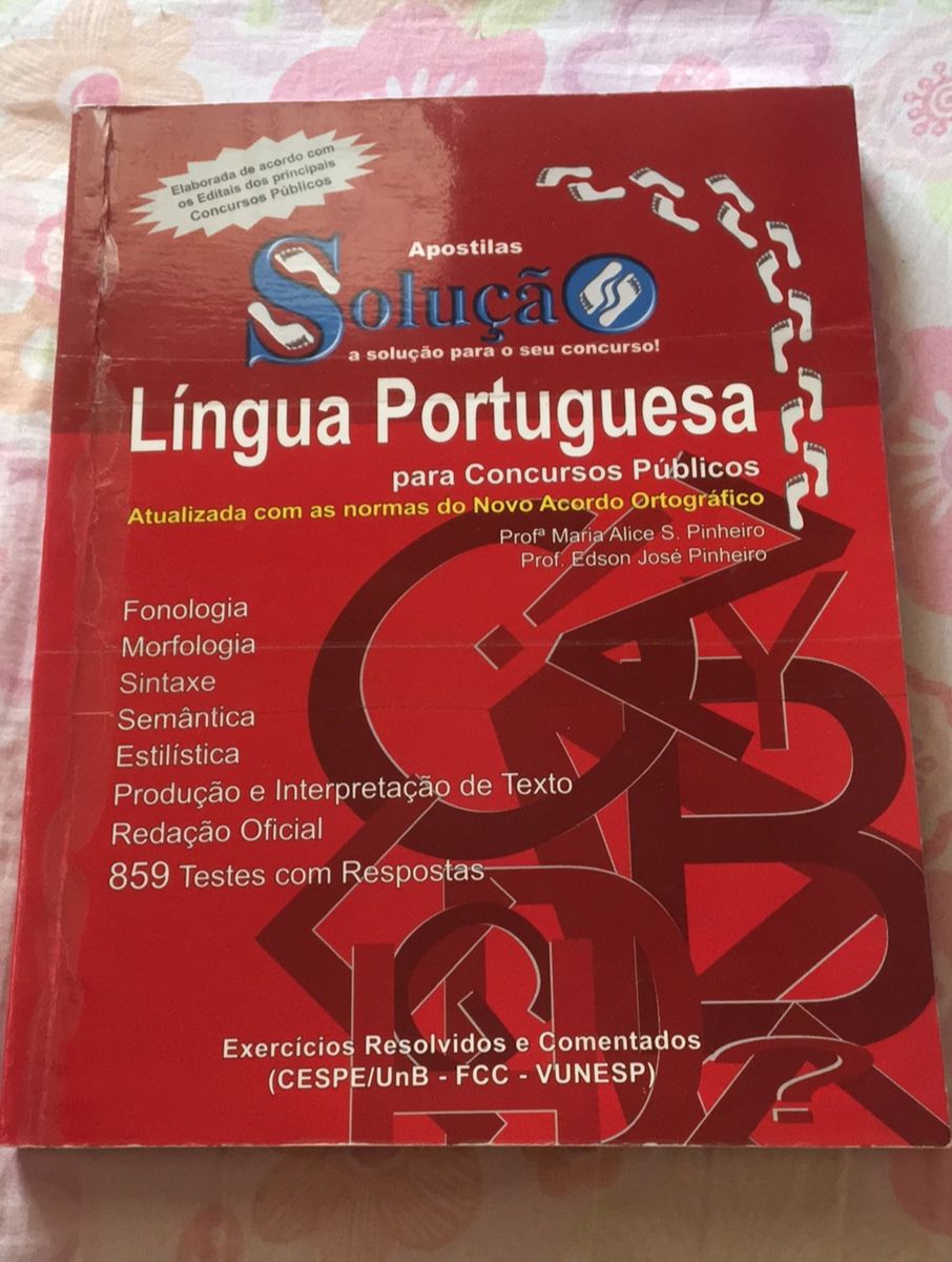 Língua Portuguesa Para Concursos Públicos | Livro Apostilas Solucao ...