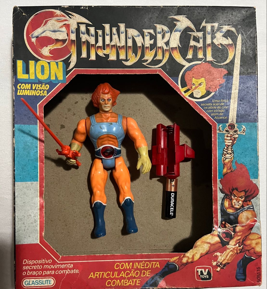 Boneco Lion Thundercats Glasslite Anos 80