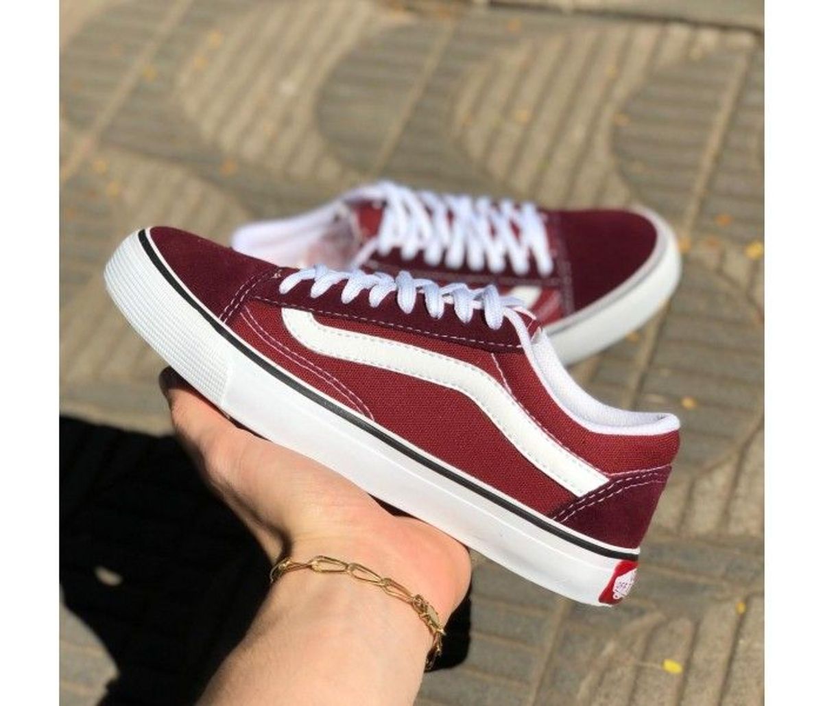 tenis vans feminino bordo