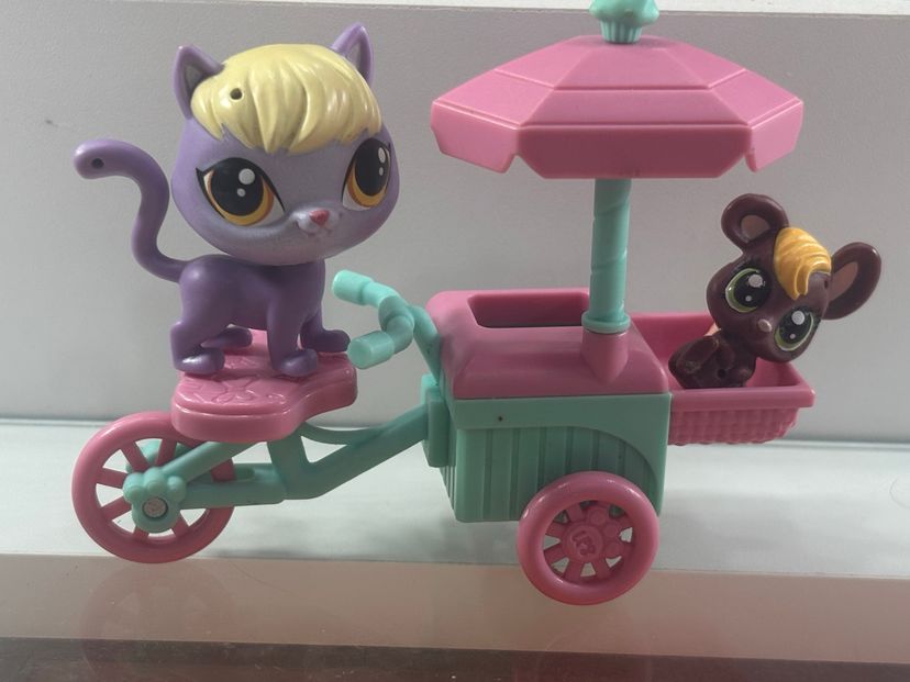 Littlest Pet Shop Lps City Rides Carrinho de Sorvete Gato Delilah e ...