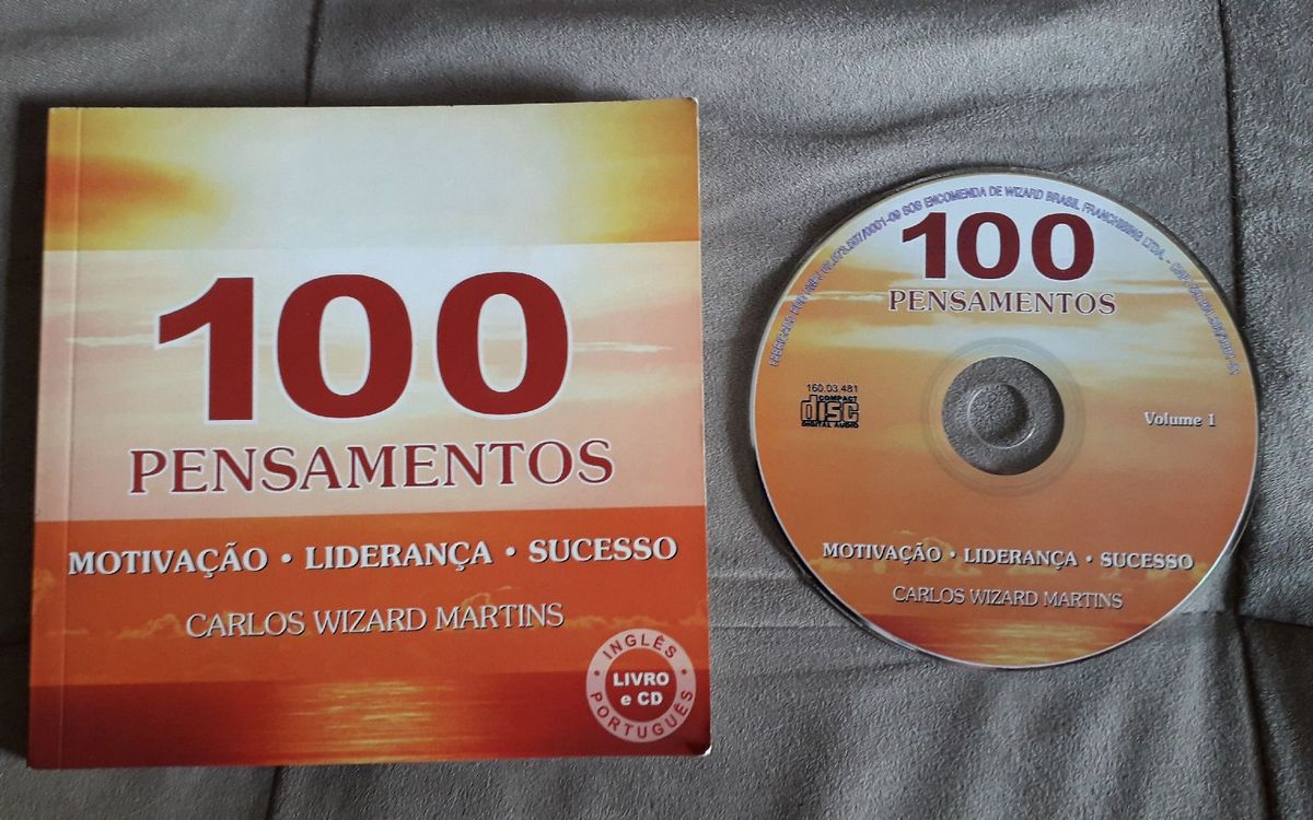 Livro 100 Pensamentos Carlos Wizard Martins 2008 C Cd Livro Wizard Usado 40857160 Enjoei