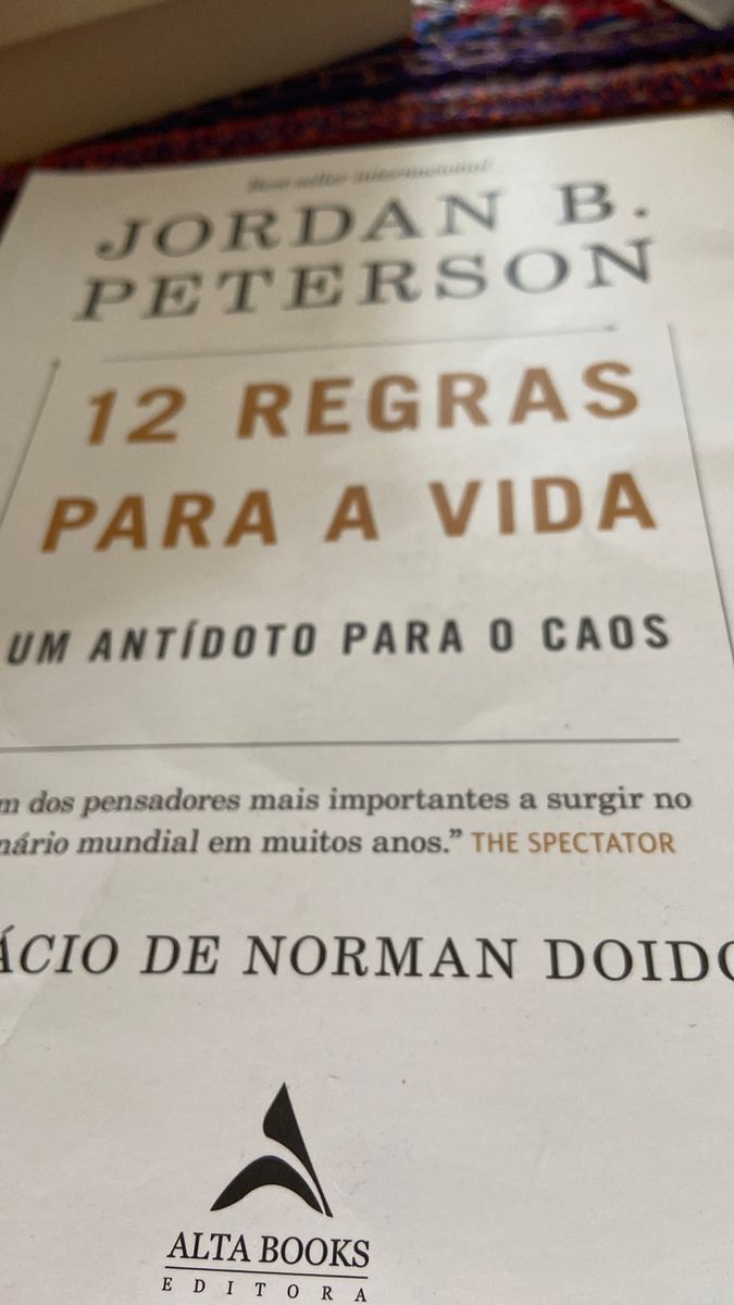 Livro 12 Regras Para A Vida Jordan B. Peterson | Livro Nunca Usado ...