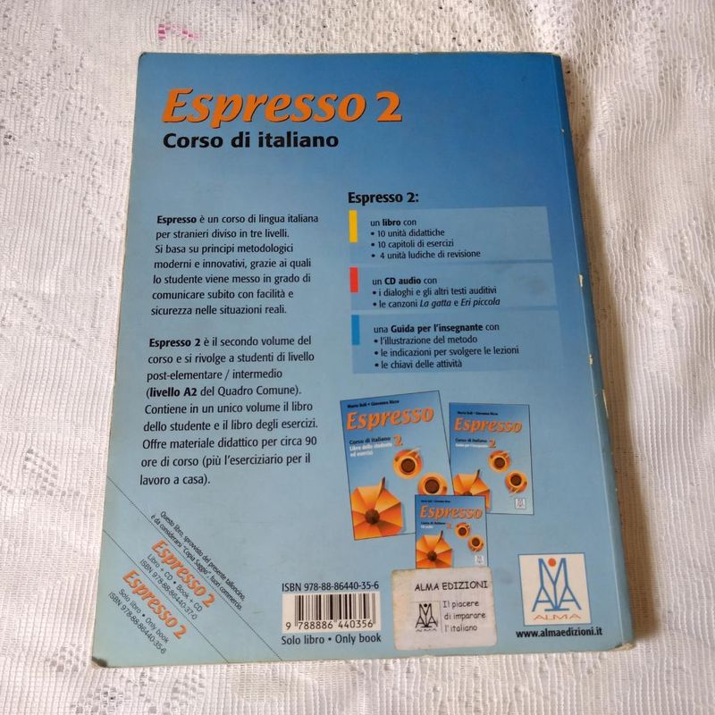 Livro/Apostila de Curso de Idioma Italiano Espresso 2, Livro Editora Alma  Usado 80819008