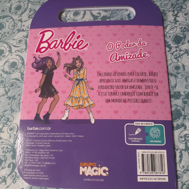 LIVRO PARA COLORIR COM ALÇA - BARBIE O PODER DA AMIZADE CIRANDA CULTURAL