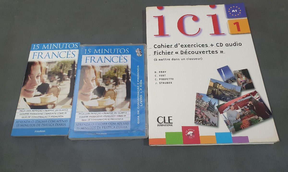 Livrocaderno Francês Ici Nível A1 Fichas Destacáveis Ganha 15min Francês Livro Nunca Usado 8731