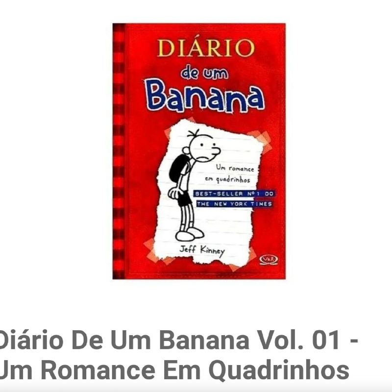 Livro Capa Dura Diário de Um Banana,Um Romance em Quadrinhos