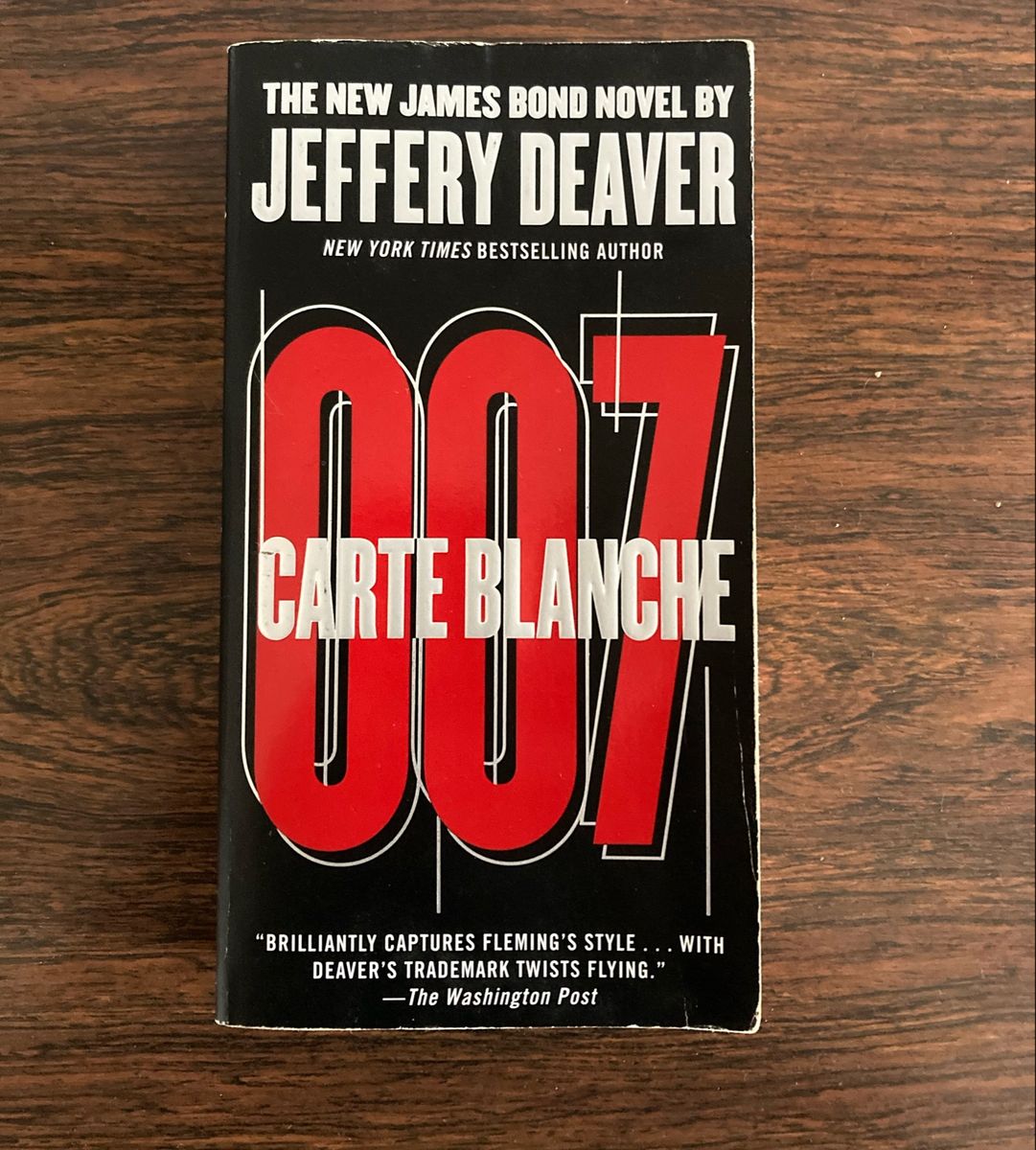 Livro Carte Blanche The New James Bond Novel Edição Inglesa Livro