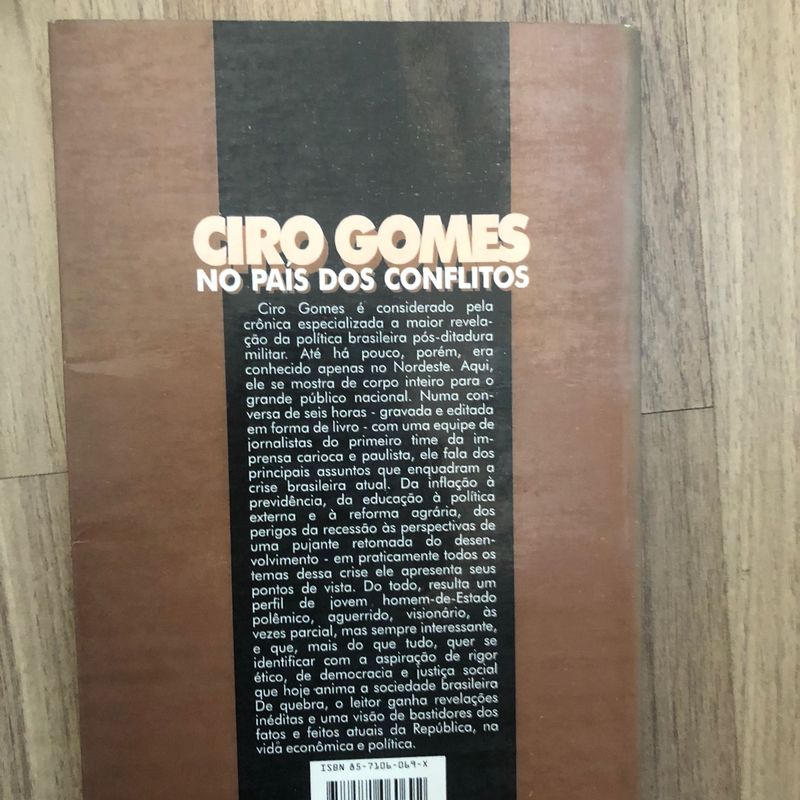 Livro Ciro Gomes No Pa s Dos Conflitos Livro Ciro Gomes Usado 93381482 enjoei