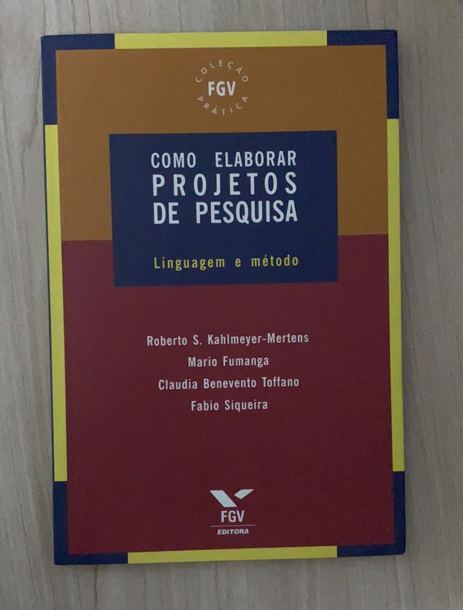 Livro Como Elaborar Projetos De Pesquisa | Livro Fgv Nunca Usado ...