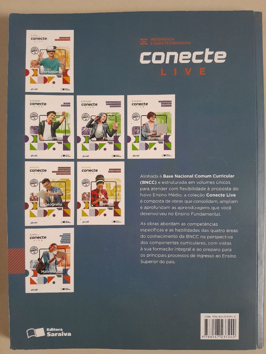 Livro Conect Live Matemática, Parte 1, Volume Único, Seminovo, Primeiro ...