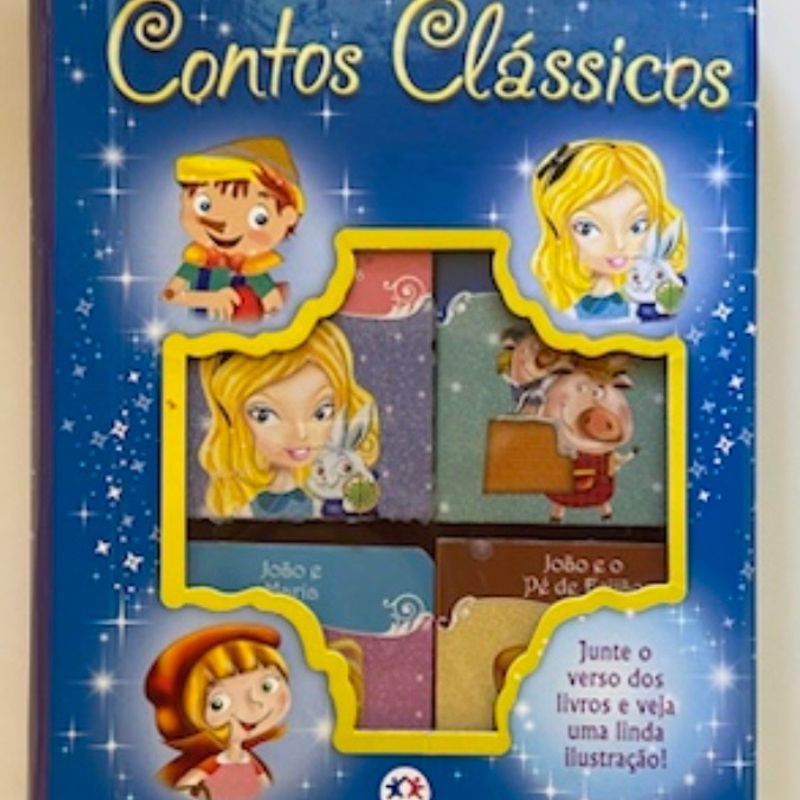 Livro Contos Clássicos - Livros Cartonados - Caixa com 6 Livrinhos