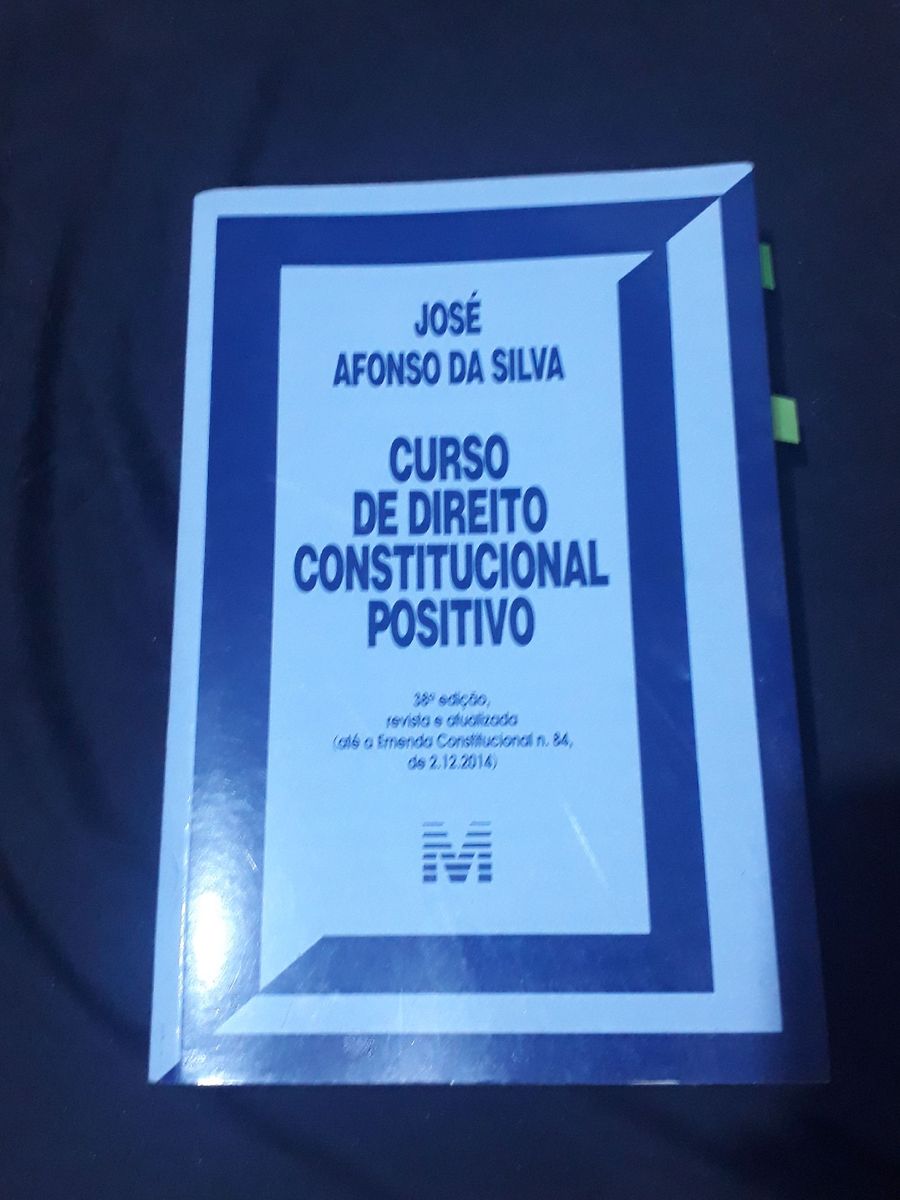 Livro Curso De Direito Constitucional Livro Jose Afonso Da Silva Usado 38956587 Enjoei