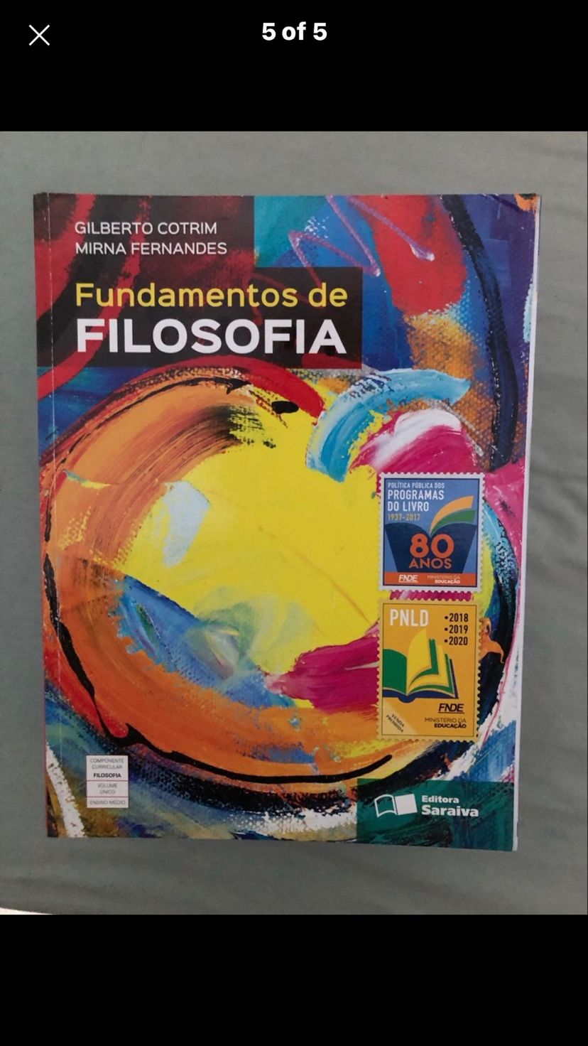 Livro Didático Fundamentos de Filosofia Ensino Médio Editora Saraiva ...