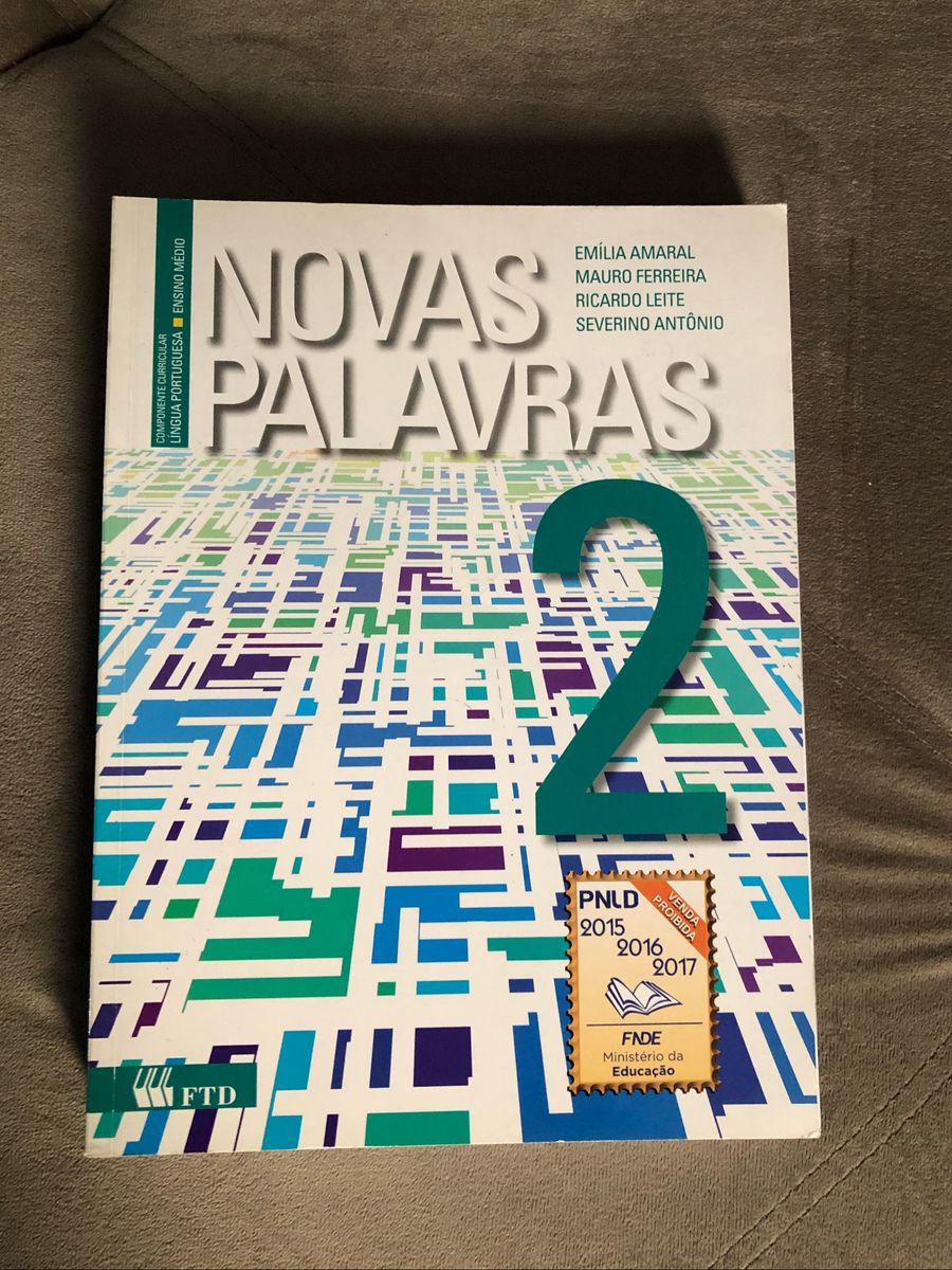 Livro Didático Língua Portuguesa Novas Palavras Vol 2 Editora Ftd ...