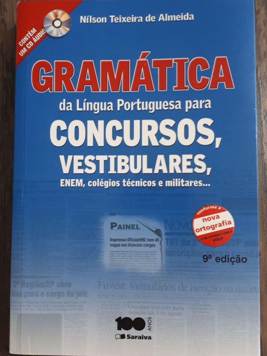 Livro Gramática Da Língua Portuguesa Para Concursos Vestibulares Enem Colégios Técnicos E 0732