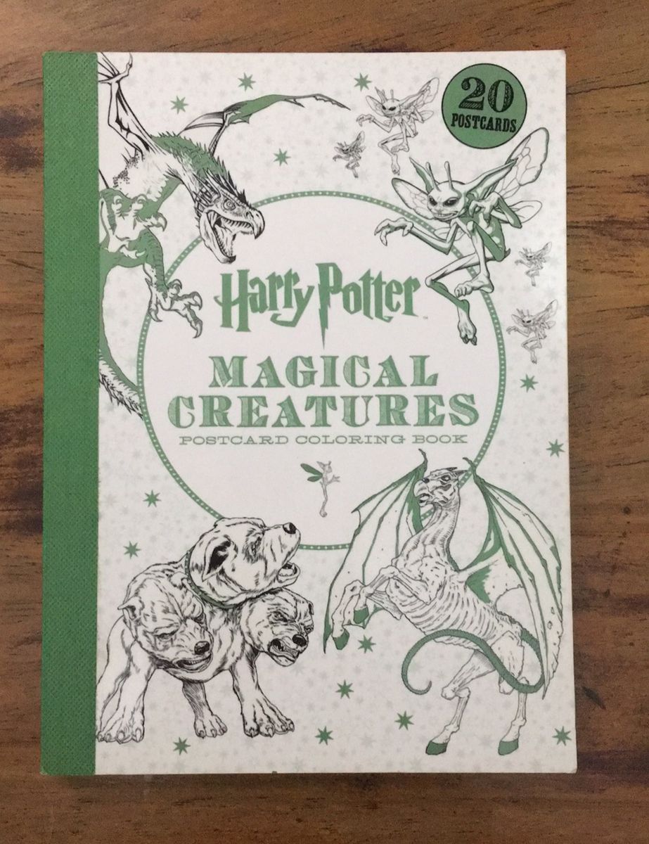 Livro Harry Potter Magical Creatures Postcard Coloring Book Livro