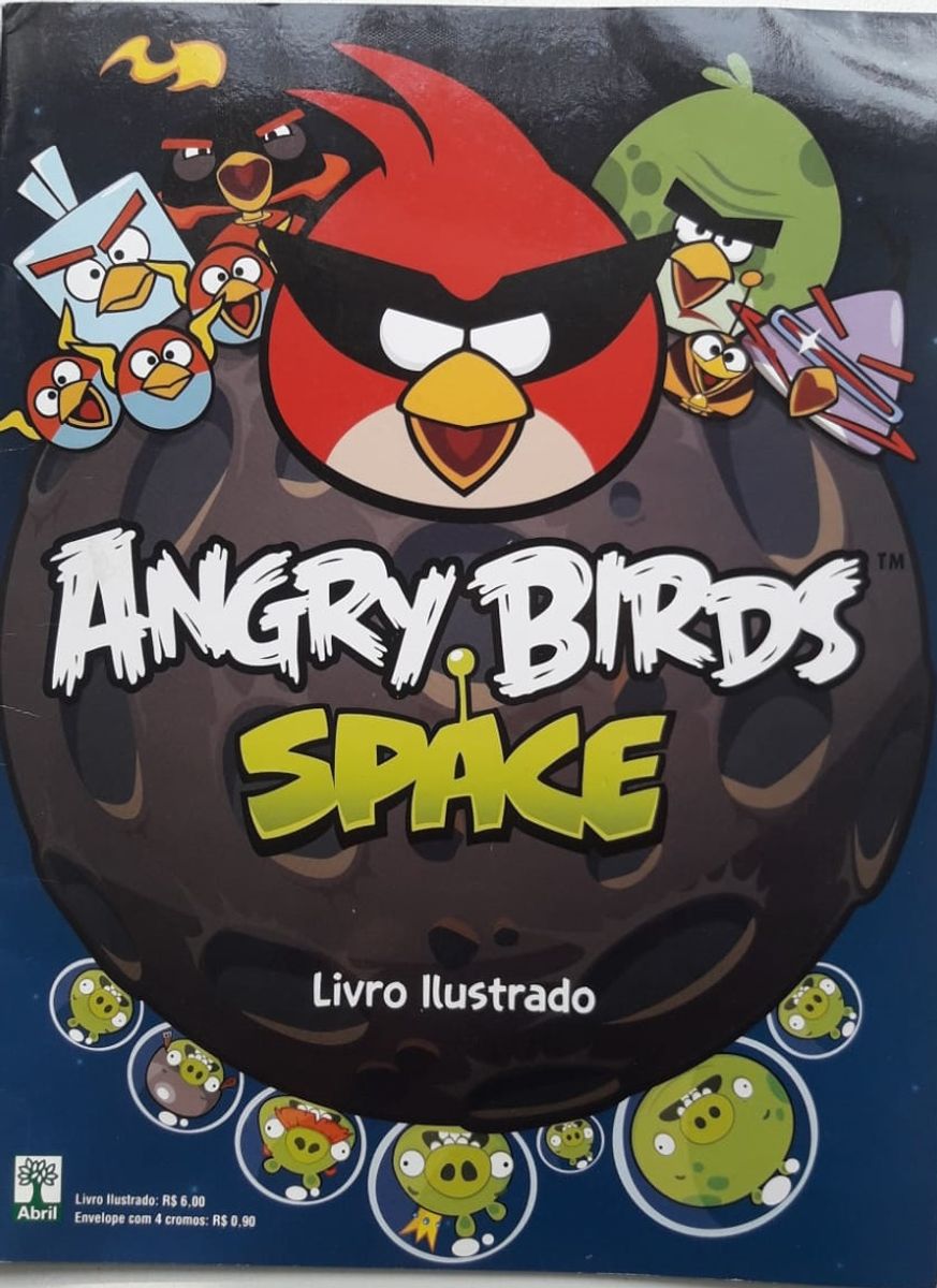 Image showcasing Livro Ilustrado Angry Birds Space - Álbum de Figurinhas | Livro Usado ...