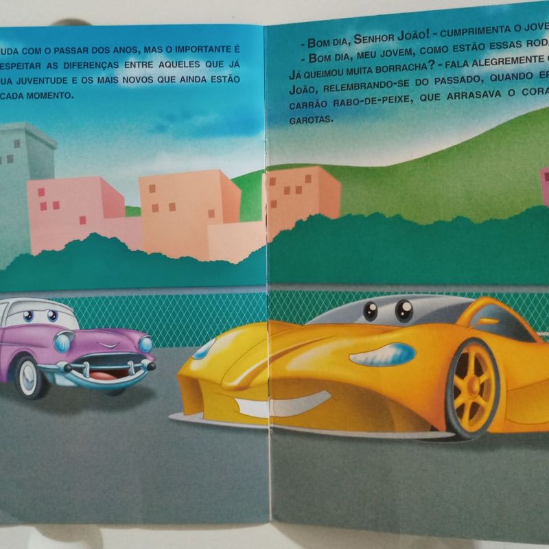 Livro Infantil Com Cd Ou dvd Aventura Dos Carros 8vol + jogos Vale