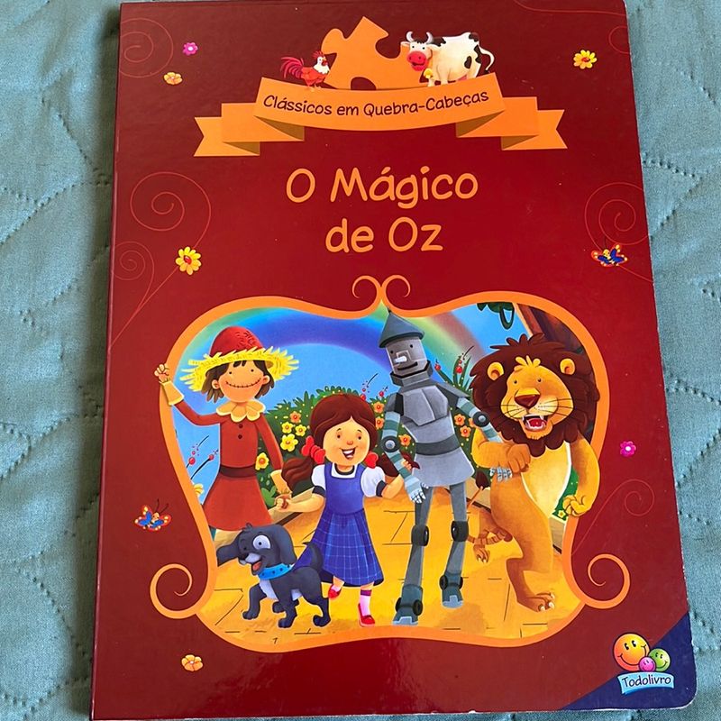 CLÁSSICO EM QUEBRA CABEÇA O MAGICO DE OZ LIVRO INFANTIL - Casa da