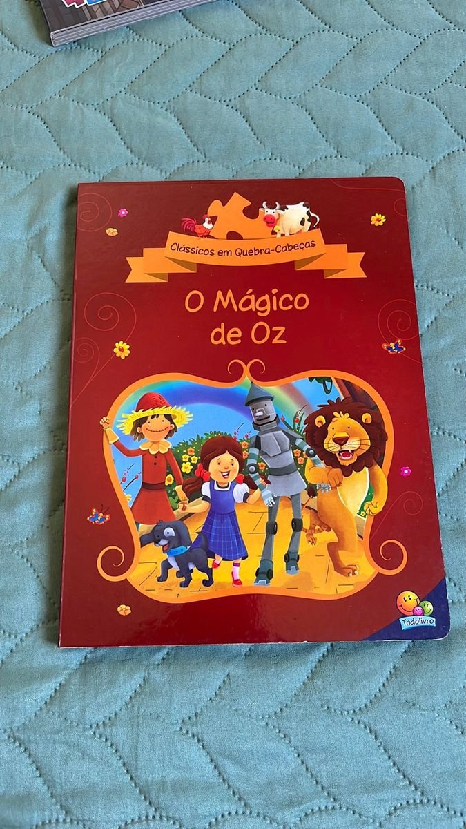 CLÁSSICO EM QUEBRA CABEÇA O MAGICO DE OZ LIVRO INFANTIL - Casa da