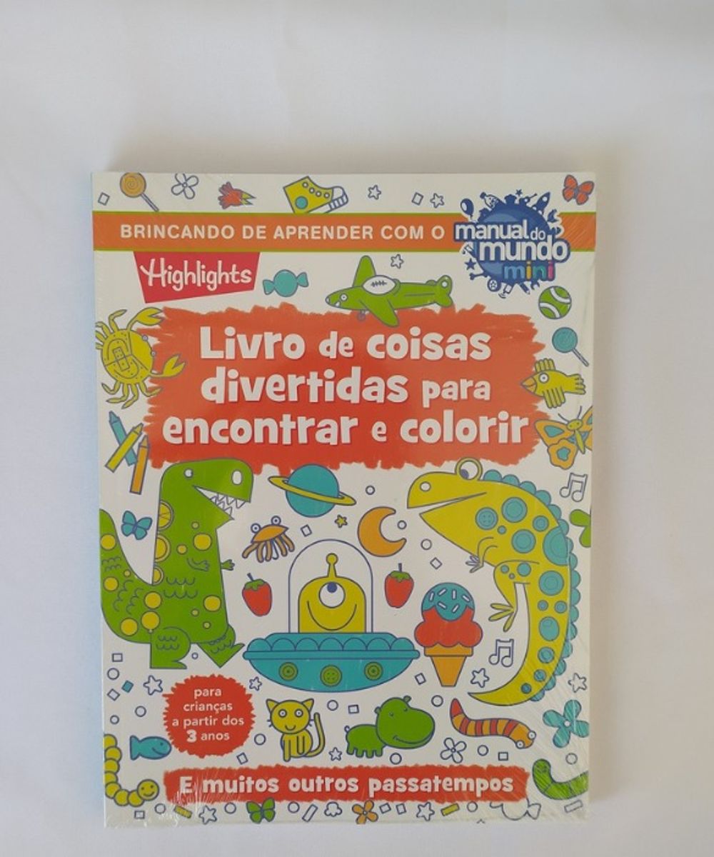 Livro Infantil Livro De Coisas Divertidas Para Encontrar E Colorir Novo Brinquedo Para