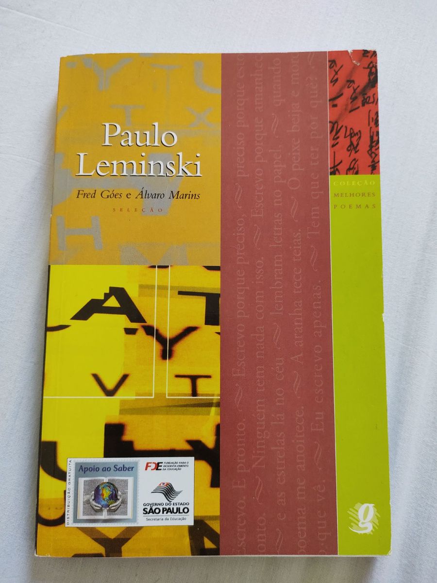 Livro Melhores Poemas De Paulo Leminski | Livro Global Editora Usado ...