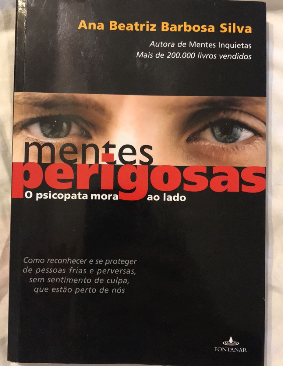 Livro Mentes Perigosas O Psicopata Mora Ao Lado Livro Editora Fontanar Usado 52273290 enjoei