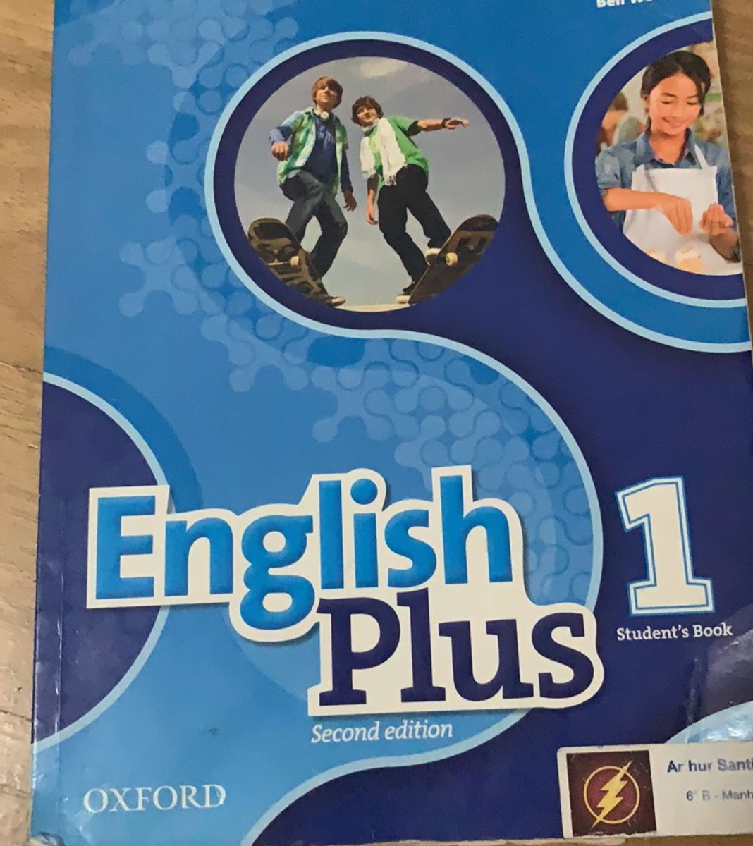 Livro oxford english plus 1 second edition item de papelaria usado