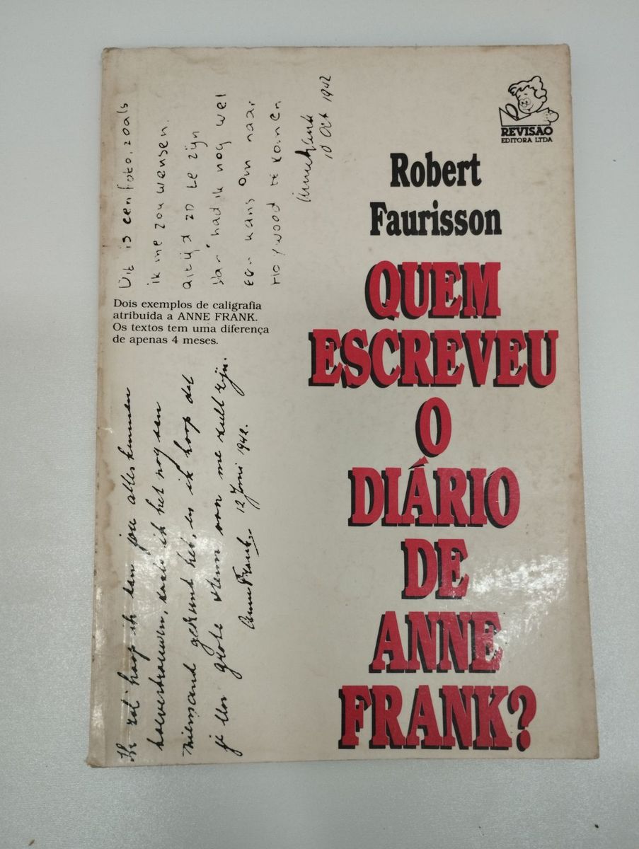 Livro: Quem Escreveu O Diário de Anne Frank? | Livro Revisão Editora ...