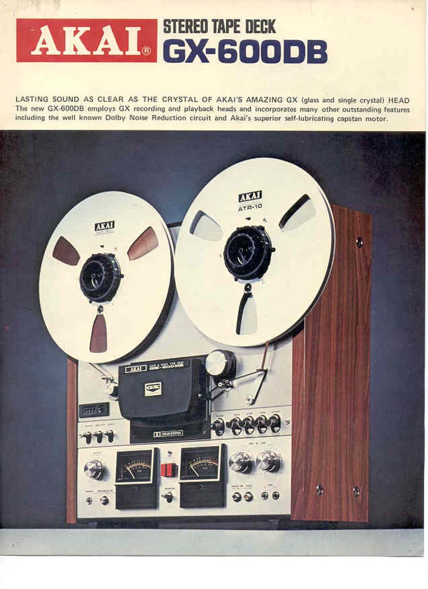Livro Raro Catálogo ( Folder ) Tape Deck de Rolo Akai Gx600db Novo Okm Pronta Entrega