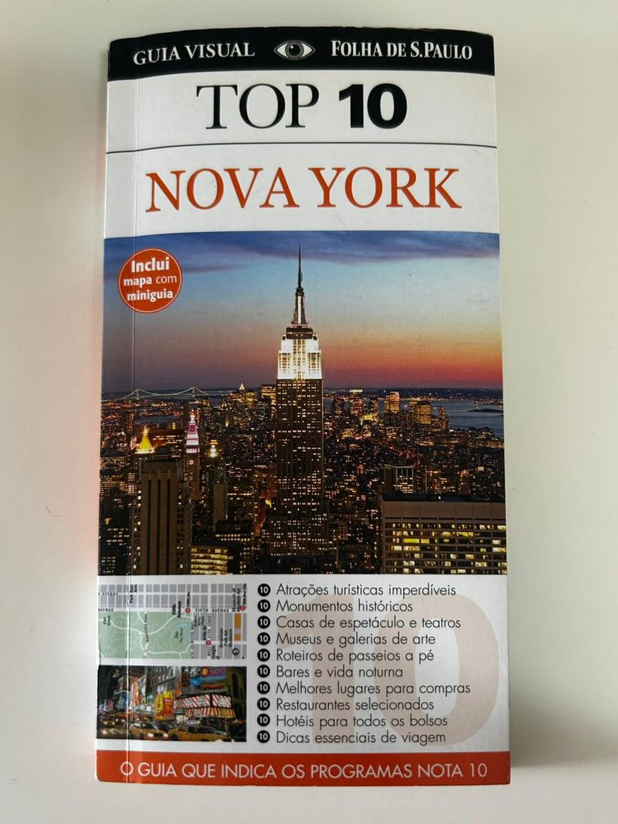 Livro Top 10 Nova York O Guia Que Indica Os Programas Nota 10 Coleção Visual Folha De São Paulo 