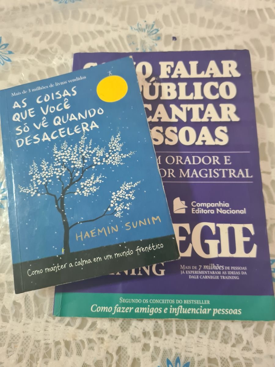 Livros as Coisas Que Você Vê Quando Desacelera e como Falar em Público e Encantar As Pessoas