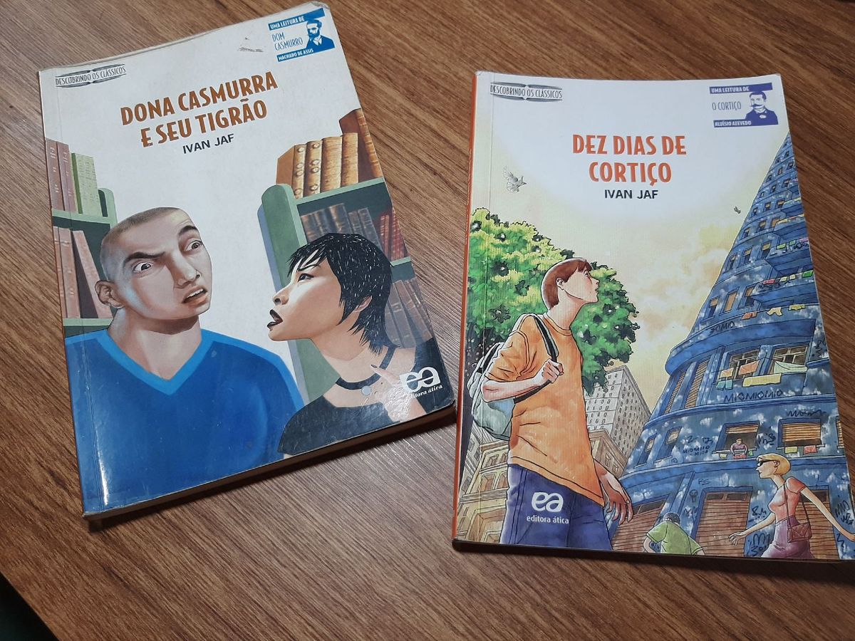 Livros Dona Casmurra e Seu Tigrão e Dez Dias de Cortiço Livro Editora ática Usado 73786821