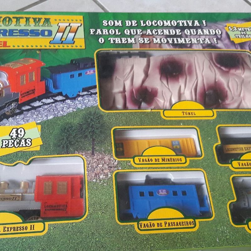 Trem Locomotiva Expresso 2 Com Túnel - Braskit