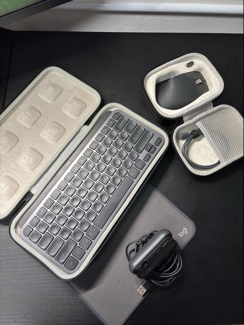 Logitech Mx Keys Mini + Master 3s + C670i + Cases Rígidos | Mouse p ...