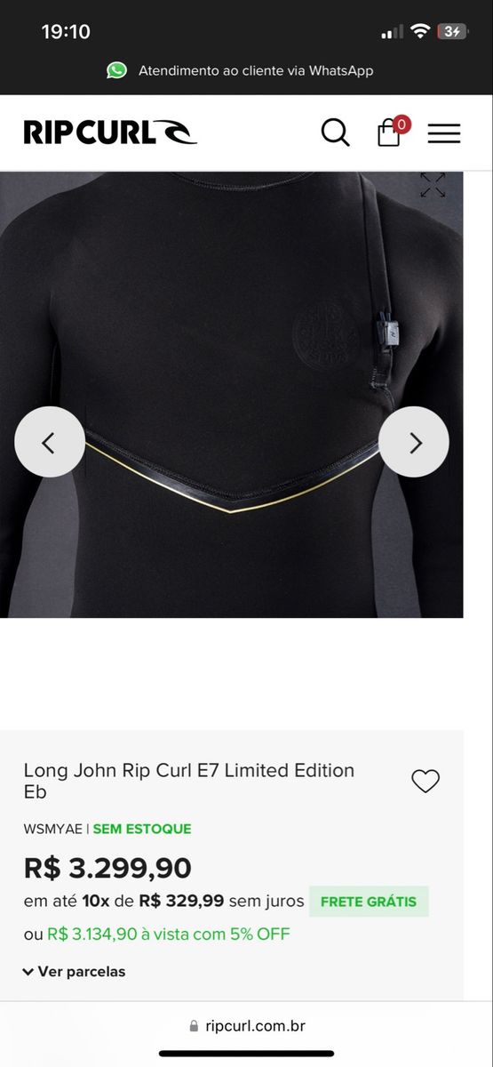 Long John Rip Curl E7 Limited Edition Eb | Roupa Esportiva Masculino Rip  Curl Nunca Usado 92150511 | enjoei