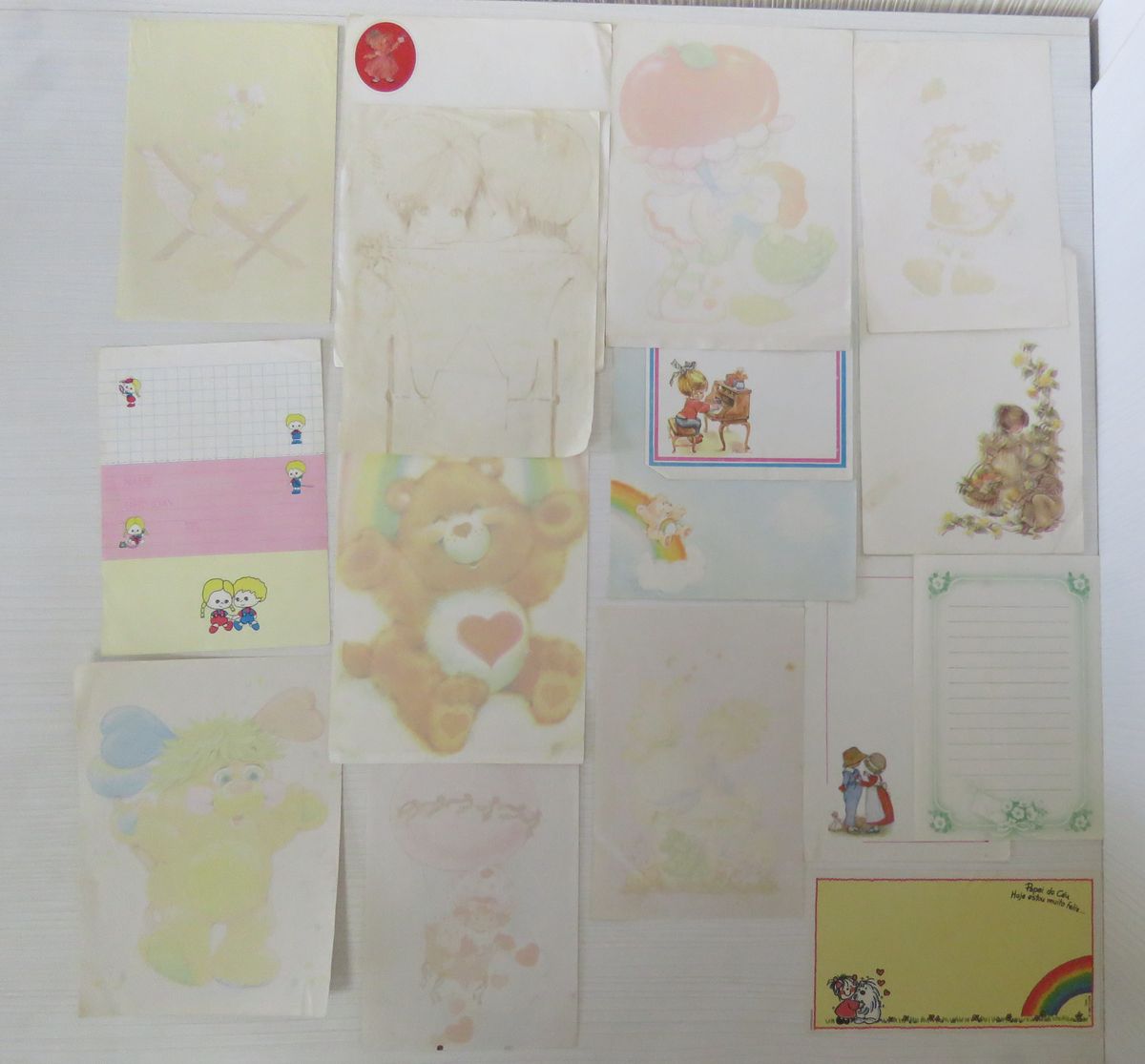 Lote 25 Papeis De Carta Anos 80 Tamanho Pequeno Inclui Coleçao