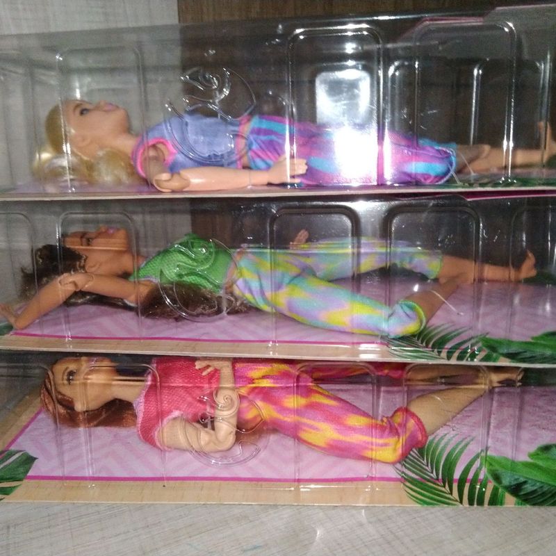 Lote 3 Barbies Made To Move Yoga Ruiva Morena Loira | Brinquedo Barbie  Usado 57753020 | enjoei
