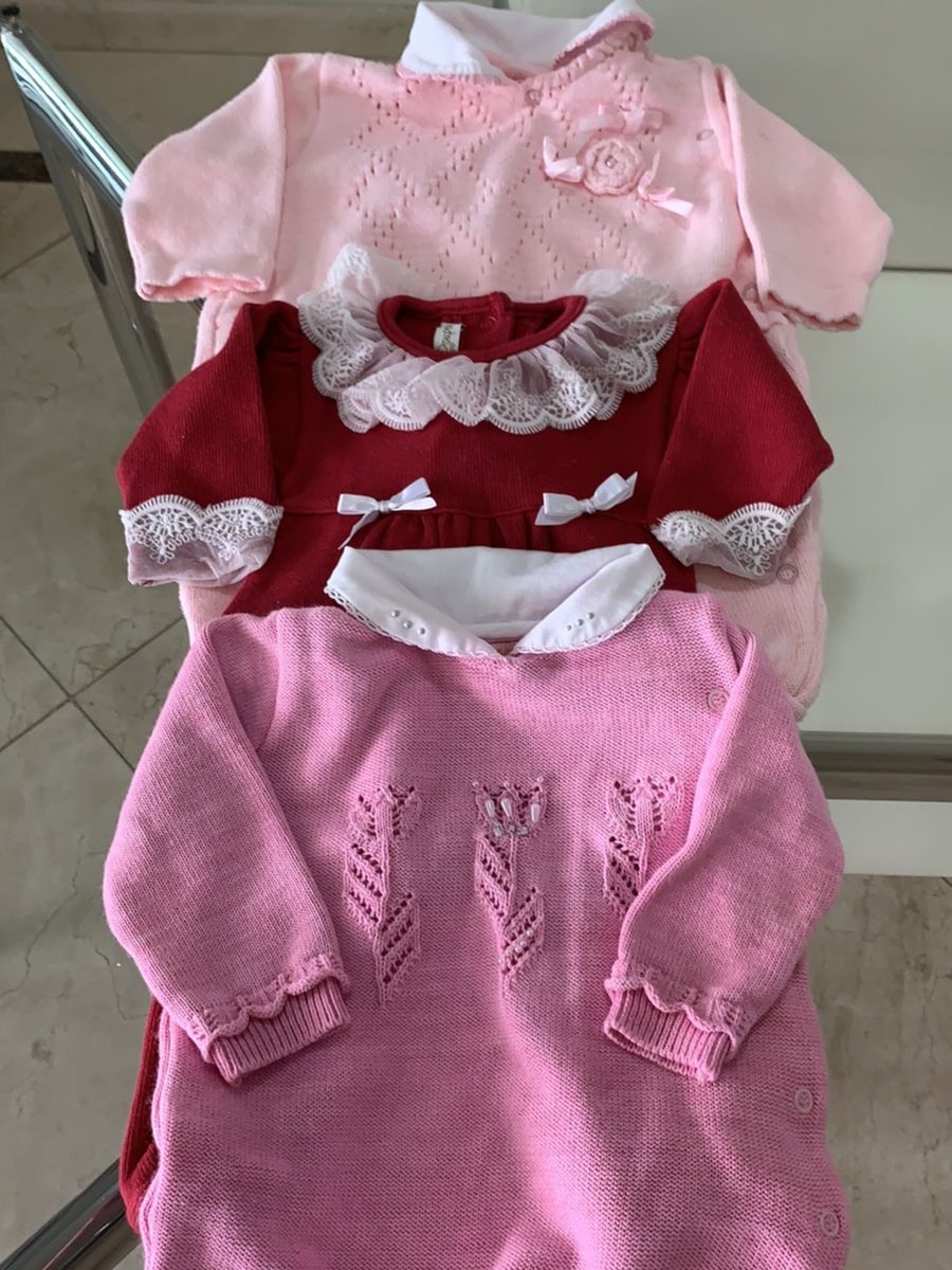 Lote 3 Bodys Saida De Maternidade Roupa Infantil Para Menina Alo Bebe Usado Enjoei