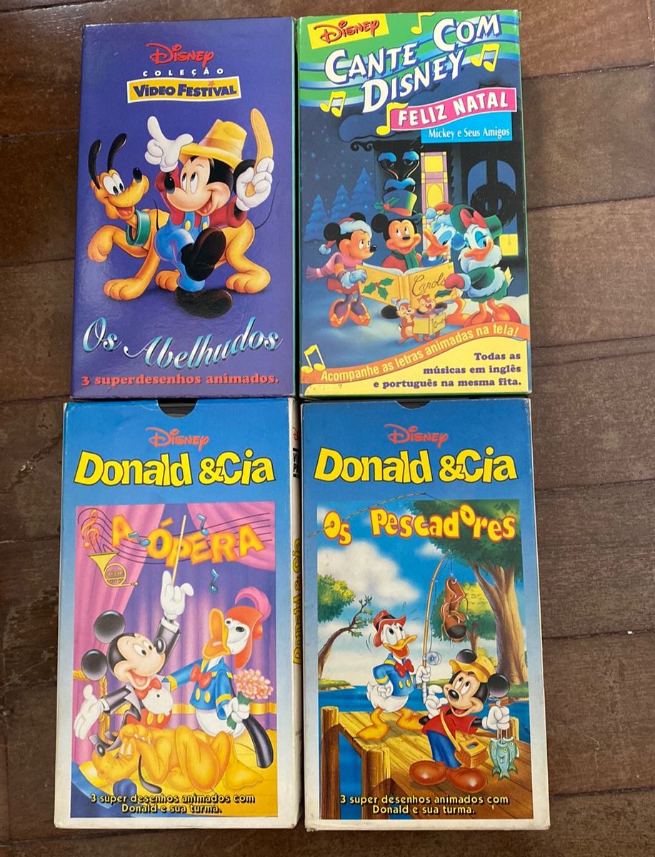 Lote 4 Fita Vhs Disney Mickey Donald Natal Vintage Anos 90 Desenho |  Produto Vintage e Retro Disney Usado 77833775 | enjoei