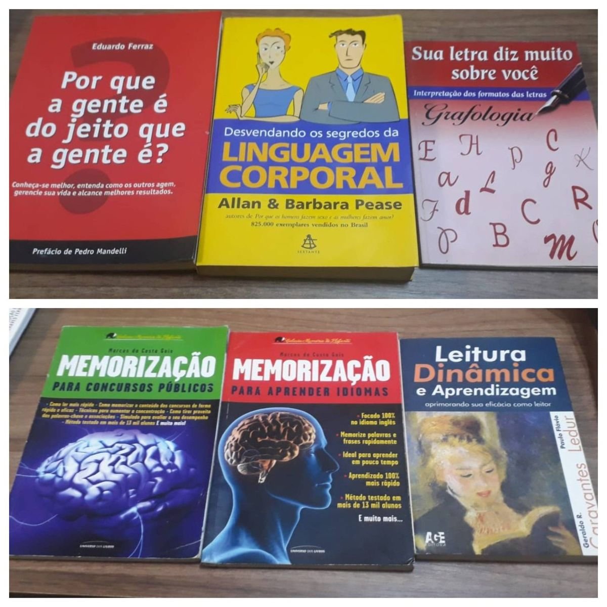 Lote 6 Livros Psicologia\/estudos: Linguagem Corporal\/personalidade ...