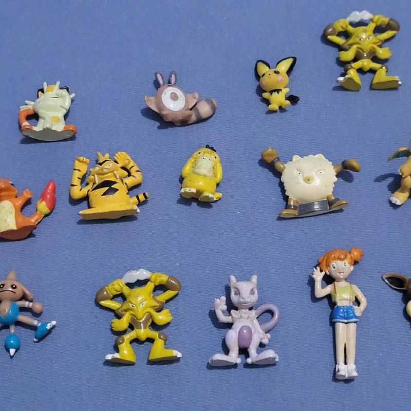 Brinquedo Antigo Bonecos Pokémon Miniaturas Lote