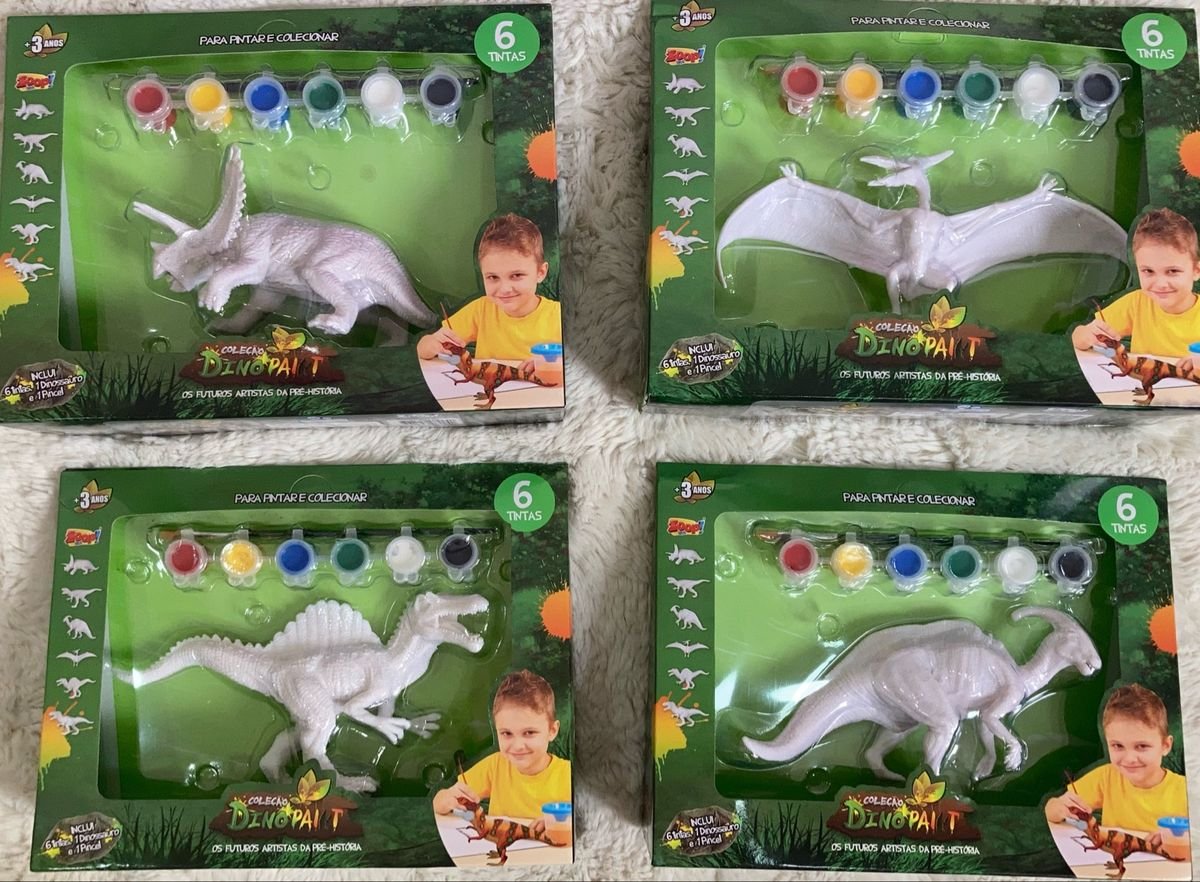 Jogo da pintura do dinossauro playgo, dinossauros para pintar, animais para  pintar, brinquedo do dinossauro, animais