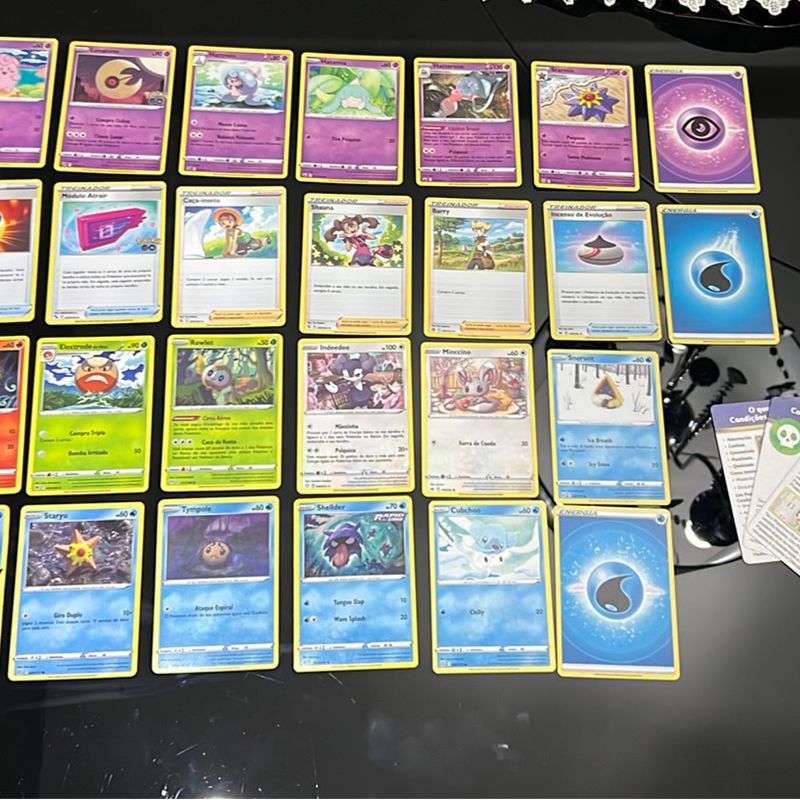 7 Cartas Pokémon Tipo Psíquico, Brinquedo Pokémon Nunca Usado 45337477
