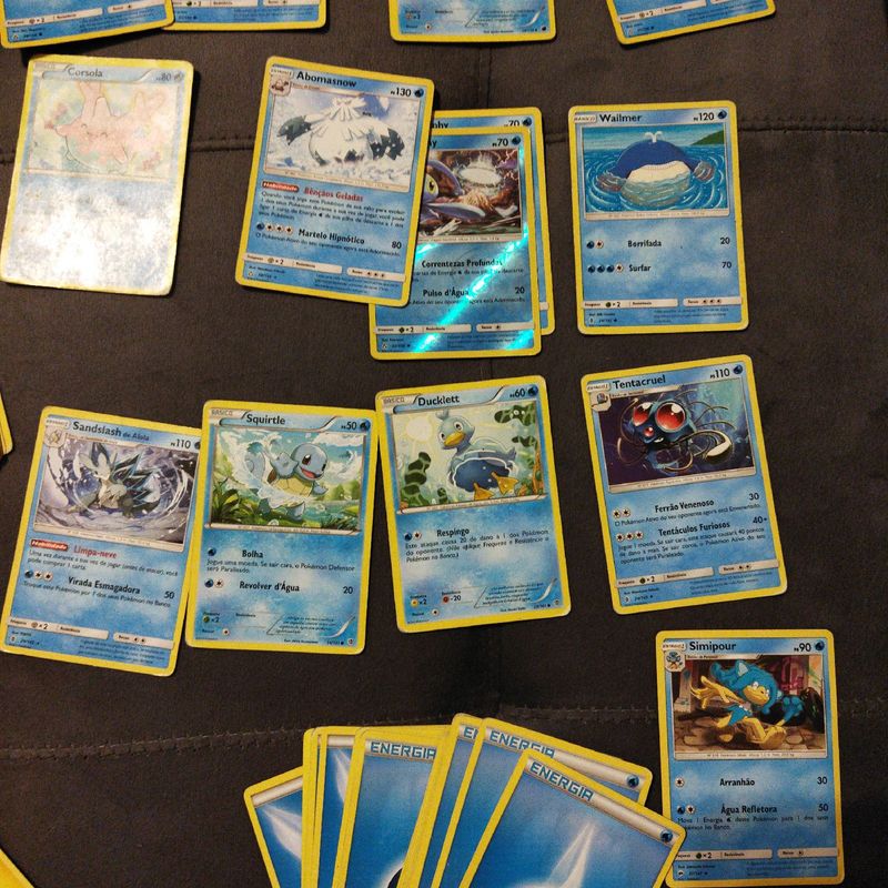 Cartas Pokémon - Tipo Água (15 Cartas) Leiria, Pousos, Barreira E Cortes •  OLX Portugal