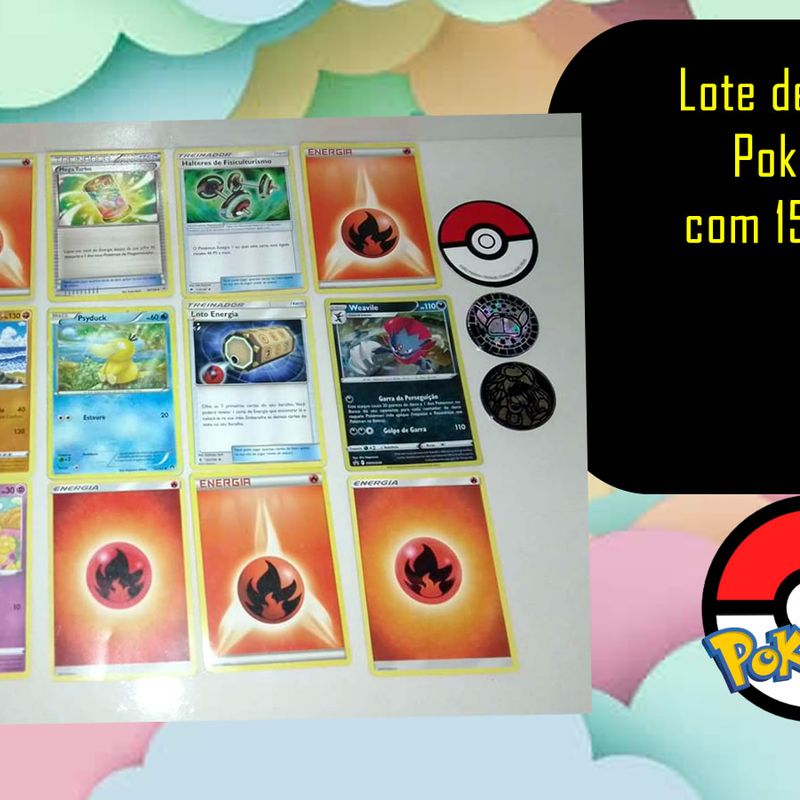 Lote de 13 Cartas Pokemon do Tipo Elétrico., Item de Papelaria Pokemon  Usado 91037058