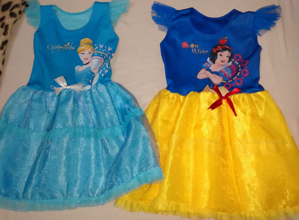 vestido infantil princesas disney